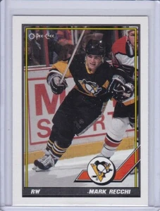 Mark Recchi 1991 O-Pee-Chee Hockey Card 196 Grade MT - Picture 1 of 2