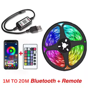 RGB 5050 LED Strip Lights 1M-20M – Colour Changing Light Strip - App & Remote - Picture 1 of 12
