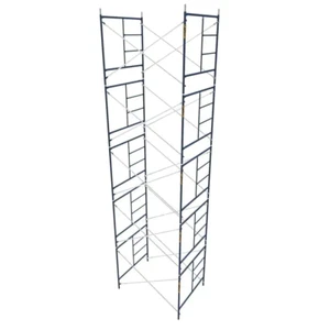 5-Story Scaffolding Set 5x7x5 Ft Stackable Steel Mason Bricklayer w/ Cross Brace - Picture 1 of 12