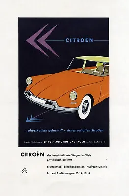 Citroen DS ID 19 Reklame 1958 Sehr Seltene DS Reklame • 34.03€
