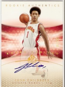 JOSH CHILDRESS AUTOGRAPH GOLD EXTRA LIMITED ROOKIE /25 2004-05 SP AUTHENTIC 182