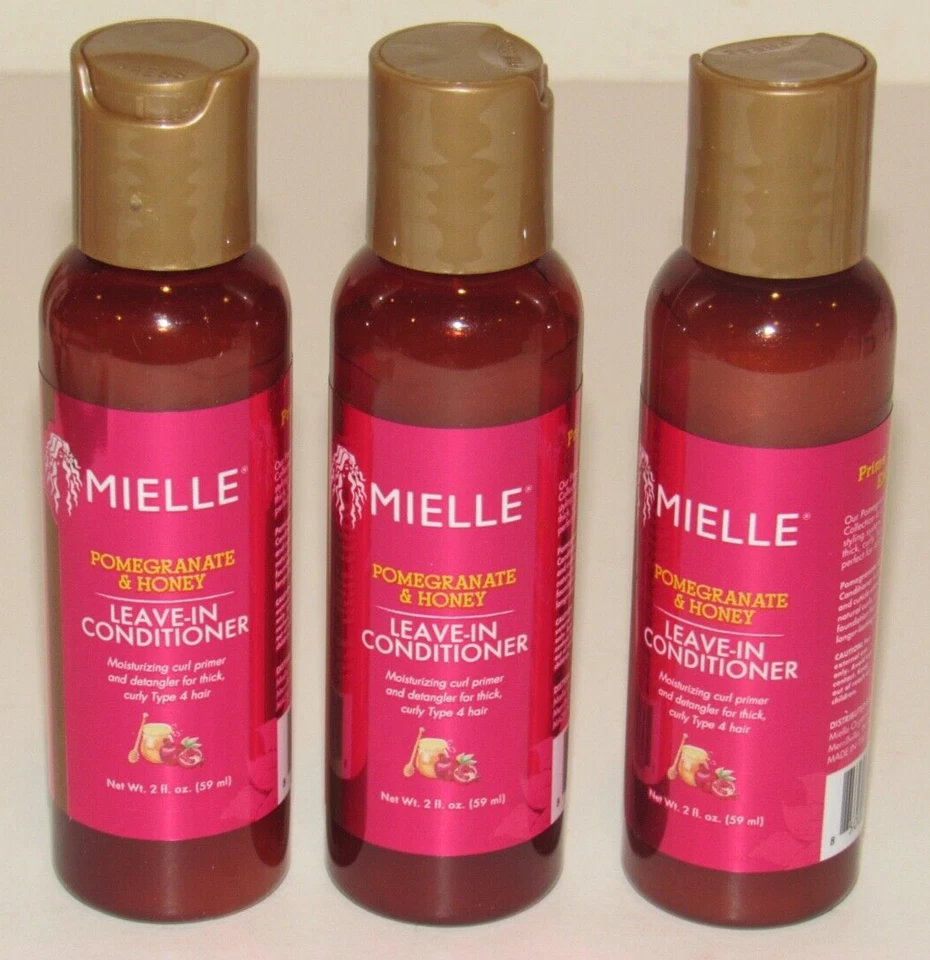3 Mielle Pomegranate & Honey Leave-In Conditioner 2 Oz Each Travel Sz Curly Hair - Image 1 of 1