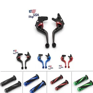 USA For YAMAHA RAPTOR 700R 2013–2020 CNC Short Brake Clutch Lever Handle Grips - Picture 1 of 16