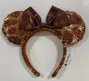 Disney Parks GIRAFFA Stampa Animali Paillettes Orecchie Minnie EDIZIONE LIMITATA - Foto 1 di 12