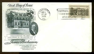 1081 WHEATLAND FDC UNOFFICIAL SLOGAN CANCEL 1st JAMES BUCHANA FOUND  UNADDRESSED - Picture 1 of 1