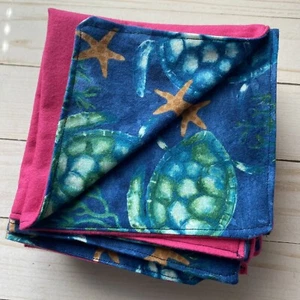 Set of 6 Double Layer Unpaper Towels-Sea Turtle - Picture 1 of 4
