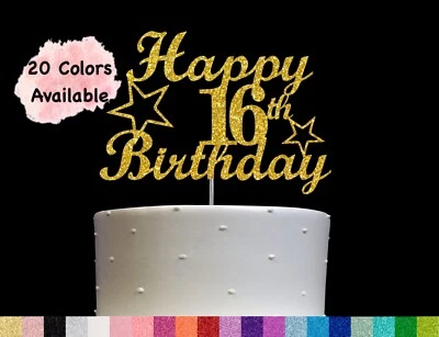 Decorações de aniversário de 16 anos (20 CORES glitter duplo lado) - Imagem 1 de 4