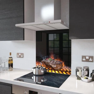 Glasrückwände Holzkohle gegrilltes Steakglas und Zubehör - von Premier Range - Bild 1 von 6