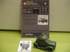=Axis & Allies Miniatures CONTESTED SKIES Type 87 Armored Car with card 42/45= - Imagen 1 de 1