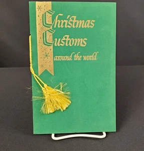 Vintage Weihnachtskarte Weihnachtsbräuche um die Welt 60er Jahre - Bild 1 von 3