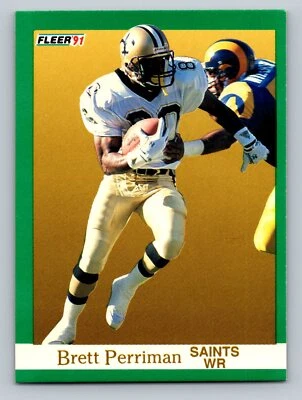 Brett Perriman New Orleans Saints 1991 Fleer #302 Card - Image 1 of 2