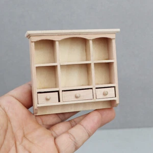 1:12 Scale Dolls House Miniature Storage Wall Hanging Cabinet Furniture Plain - Picture 1 of 6