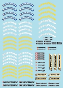 Decal Sheet with Tyre Logo's 1/10 scale 1216 V1 - Picture 1 of 1