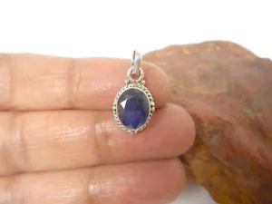 SAPPHIRE Sterling Silver 925 Gemstone PENDANT - Gift Boxed! - Bild 1 von 6