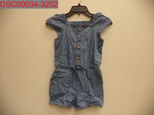 Cat & Jack Girls Light Wash Blue Short Sleeve Denim Romper S (6/6X) 195994991820 - Picture 1 of 8