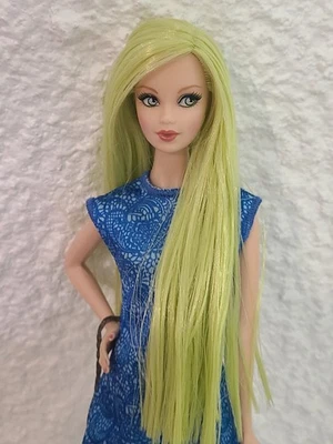 ÚNICO EN SU CLASE Barbie Piedra de nacimiento Bellezas Steffie Cara Molde Reroot Lima Cabello Modelo Musa Foto 1 de 4