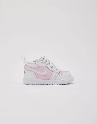 Bebé Nike Air Jordan 1 Bajo Infantil Rosa Blanco Rojo DR9747-608 Zapatilla Entrenador Foto 1 de 4