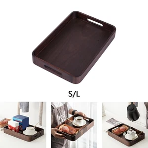 Wooden Serving Tray Rectangle Rustic TV Tray Bathroom Tray Tea Tray Ottoman Tray - Picture 1 of 9