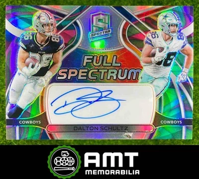 2022 Panini Spectra Dalton Schultz Full Spectrum Auto Neon Marble 1/4 Cowboys - Image 1 of 3