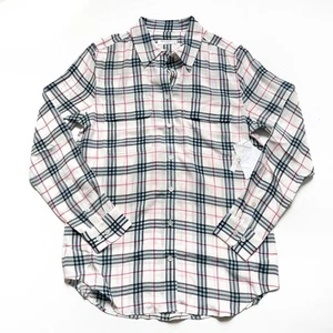 Equipment Slim Signature Silk Shirt Nature White Plaid Size Small NEW NWT - Picture 1 of 6