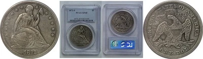 1872-S Seated Liberty Dollar   PCGS XF-40 - Image 1 of 3
