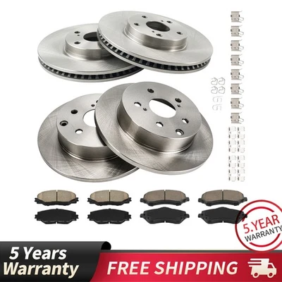 Front Rear Brake Rotor Pads Kit For 2009-2012 2013-2015 2018 Toyota RAV4 L4 2.5L - Image 1 of 4