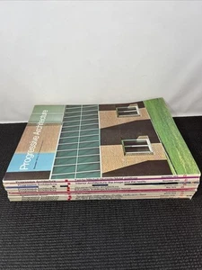 Lot 8 Issues Progressive Architecture 1974 mid-century MCM design 1970s - Imagen 1 de 9