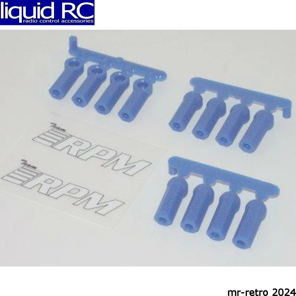 RPM R/C Products 73395 Rod Ends:Long Shank 4-40 12 Blue - Image 1 of 1