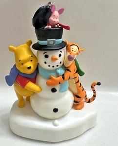 ^New Hallmark Ornament Winnie Pooh Happy Holiday Hug Disney Tigger Xmas Sound - Picture 1 of 2