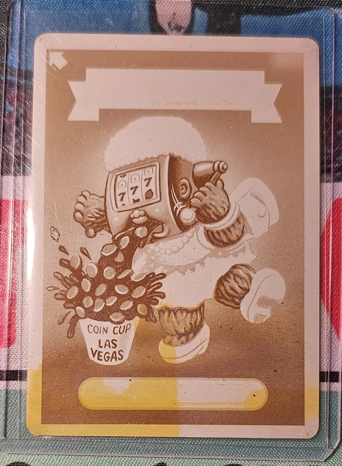 2021 Garbage Pail Kids Vacation Yellow Printing Plate JACKIE POT 1/1 #9 - Image 1 of 2