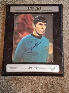 Placa autógrafa Paramount Pictures Leonard Nimoy Star Trek 2025/2500 certificado de autenticidad Spock - Imagen 1 de 12