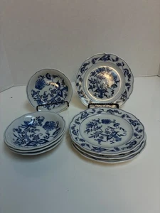 Blue Danube Set of 4 Dessert Plates 7" & 4 Small Bowl 5" - Picture 1 of 8