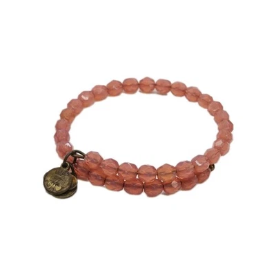 Pulsera Alex and Ani Vintage 66 Piel de Ángel Rosa Cristal Envolvente Tono Oro Rosa  Foto 1 de 4