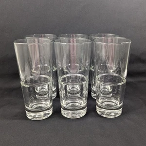 Libbey Glassware Set Of 6 Duratuff Heavy 12oz 6 1/2" Tall Drinkwear Vintage - Picture 1 of 6