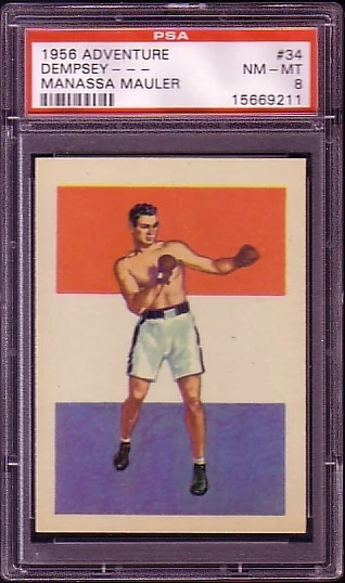 1956 ADVENTURE JACK DEMPSEY MANASSA MAULER CARD NO:34 PSA 8  - Image 1 of 1