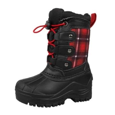 riemot Boys Girls Winter Snow Boots Outdoor Warm Lined Ski Boot Christmas Gift - Image 1 of 4