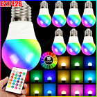 16 Color Changing Rgbw Led Bulb Light Lamp Dimmable E26 E27 Base Ir Remote Decor