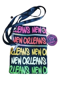 Robin Ruth Bandolera Cartera Bolso NUEVA ORLEANS Doble Cremallera Arco Iris NY NUEVO CON ETIQUETAS - Imagen 1 de 4