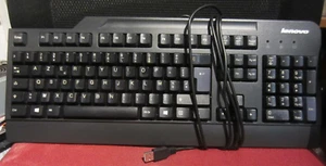 Tastatur Lenovo Ku-0225 USB AZERTY Schwarz - Lenovo KU0225 Black - Bild 1 von 3