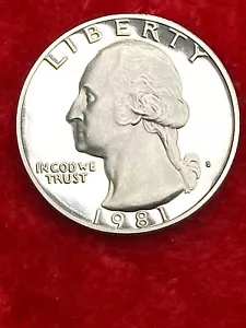 1981-S Washington Quarter Gem Quality from Proof Type 1 - Picture 1 of 4