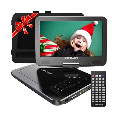DVD player portátil DBPOWER 12" com bateria recarregável de 5 horas, giratório de 10"... - Imagem 1 de 4