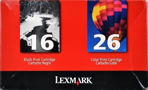 Lexmark Combo Pack 16 Black Cartridge & 26 Color Cartridge - Picture 1 of 2