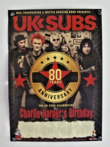 UK Subs POSTER Hardcore Punk Tour 23 x 16.5 Inch Charlie Harper's Birthday - Imagen 1 de 1