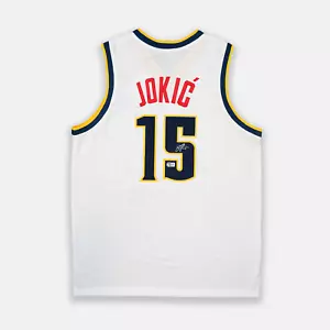 Nikola Jokic Denver Nuggets Signed Autographed Pro Style White Jersey BAS - Picture 1 of 2