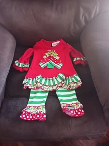 Rare Editions Baby Girl Size 12 Month Christmas Tree 2 Piece Set NWT H1 - Picture 1 of 1