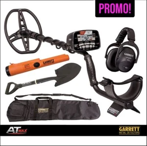METAL DETECTOR AT MAX GARRETT PIASTRA 8.5" PROMO PINPOINTER BORSA SACCO CUFFIE - Foto 1 di 1