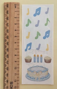 Creative Memories BABY Studio Sticker Strip Birthday, Candle & Musical Notes - Picture 1 of 1