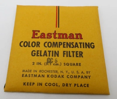 KODAK CC 6 - Color Compensating Gelatin Filter 2 in 5.1cm Square - Image 1 of 2