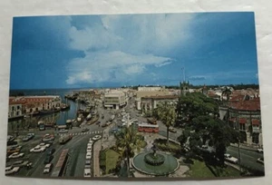 Barbados, West Indies Trafalgar Square & Downtown Of Bridgetown. Postcard (L2) - Picture 1 of 2