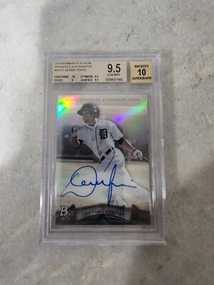 2014 Bowman Platinum Prospect Devon Travis Auto BGS 9.5 - Image 1 of 2